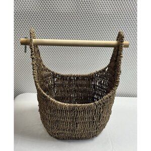 2 Vintage/Boho/Beach/Cottage Woven Seagrass Baskets Lot 🤍